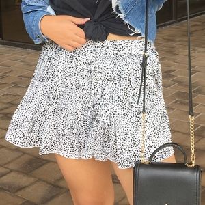 SPECKLED FLOWY SHORTS SKORT